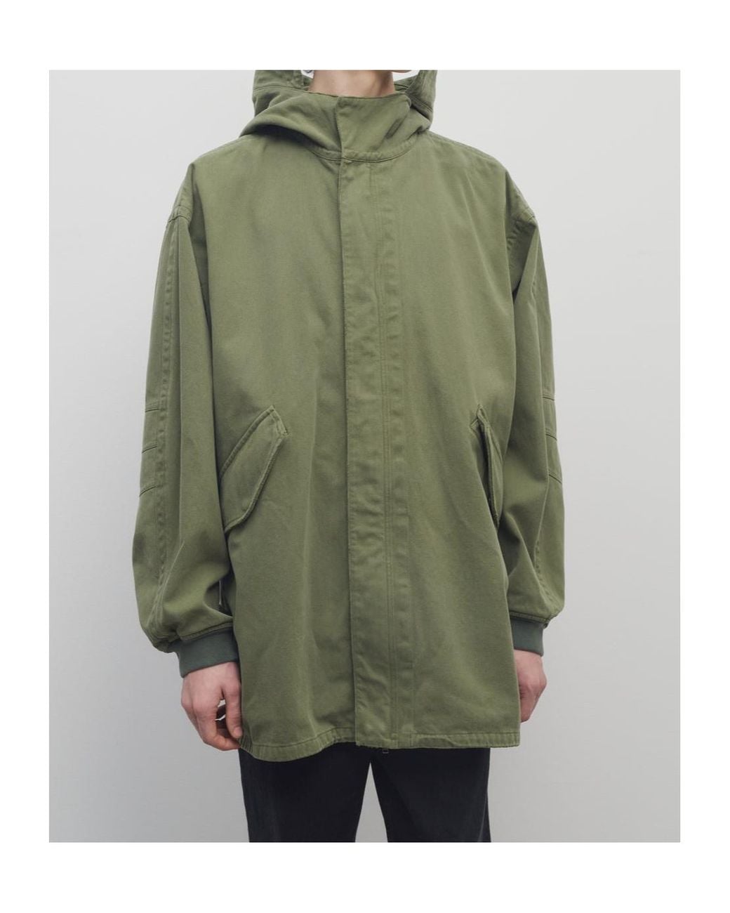 The Row Green Kemet Hooded Cotton Jacket for men