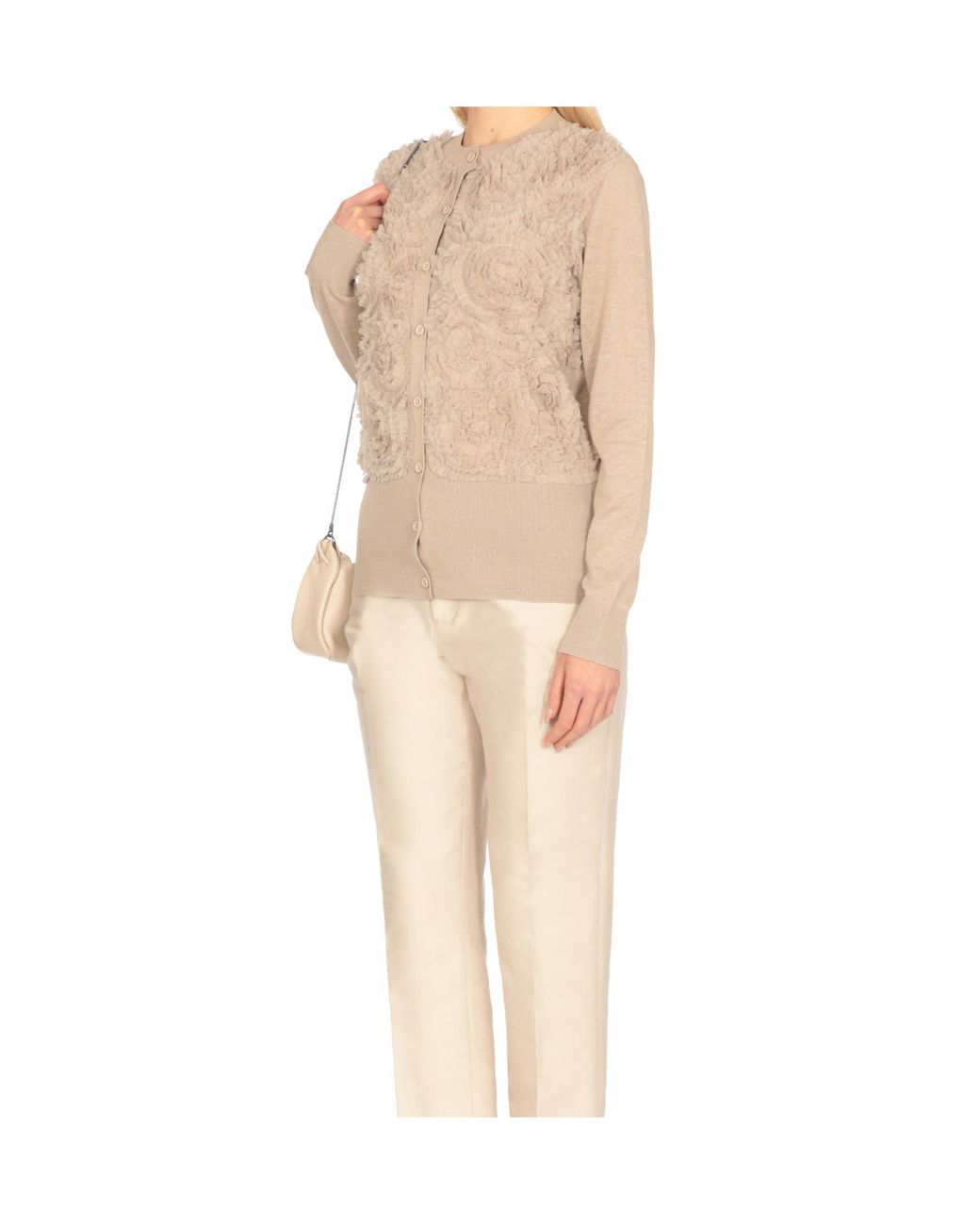 Fabiana Filippi Multicolor Tulle Detailed Cardigan