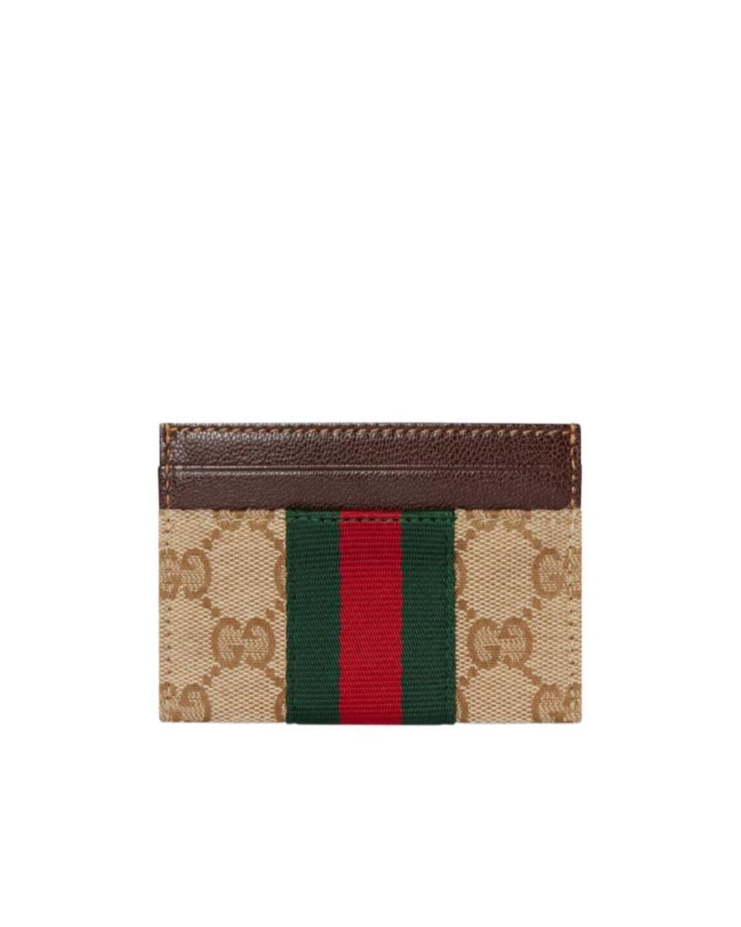 Gucci Multicolor Gg Web Card Holder Wallet for men
