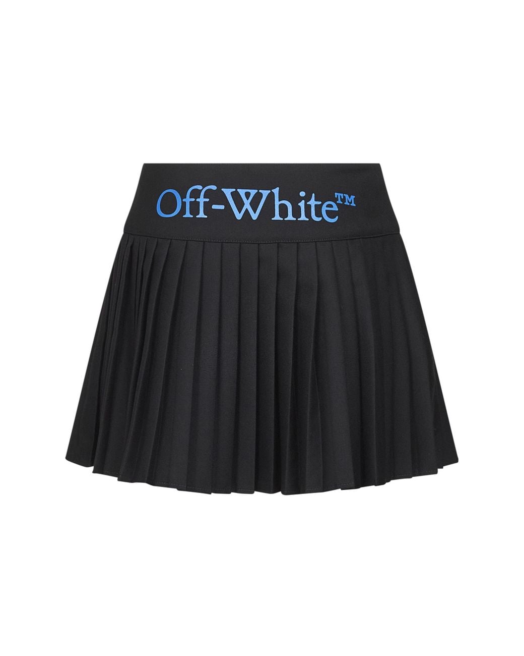 Off-White c/o Virgil Abloh Black Gabardine Big Bookish Pleated Mini Skirt
