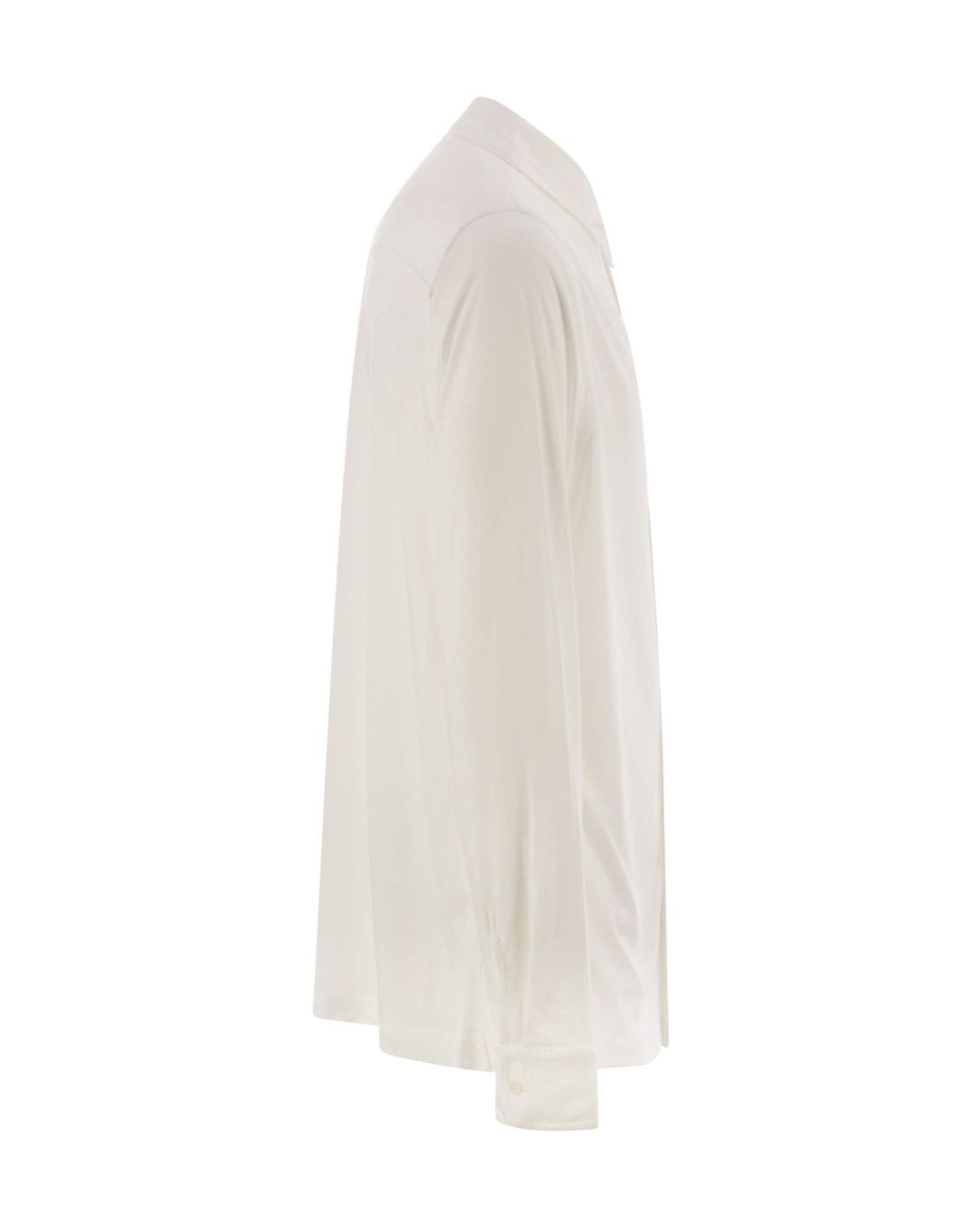 Majestic Filatures White Long-Sleeved Shirt for men
