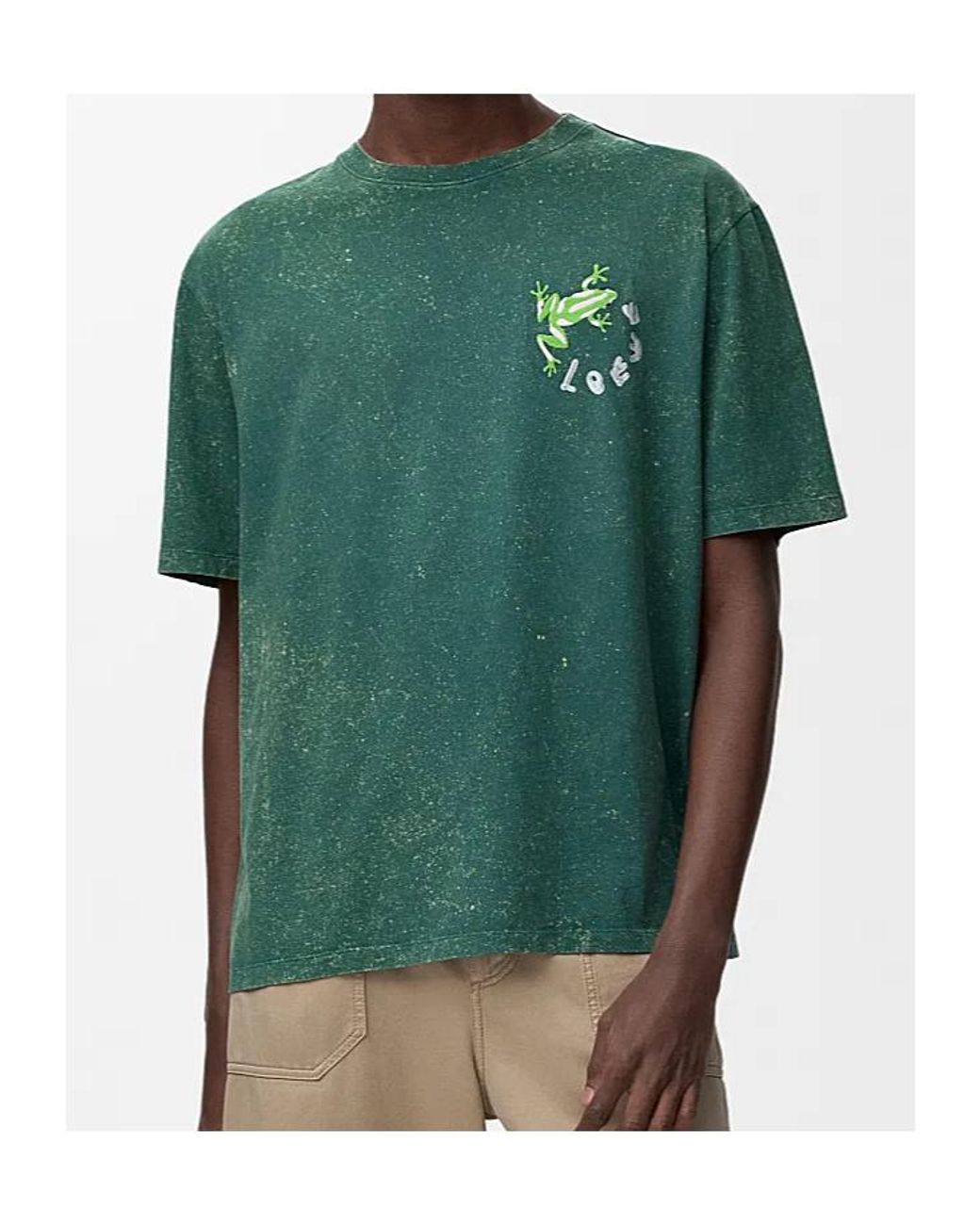 Loewe Green T-Shirt Large En Coton for men