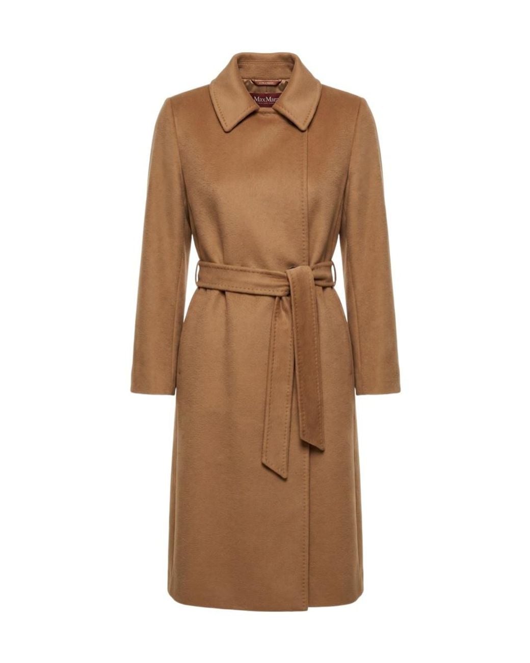 Max Mara Brown Studio Bcollag Belted Long Coat