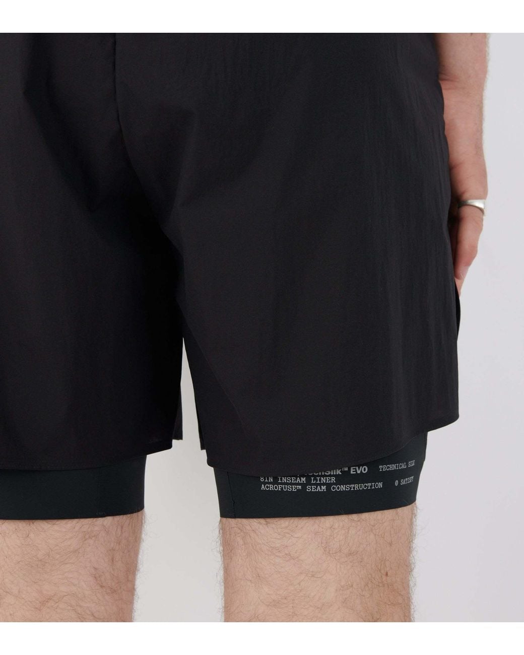 Satisfy Black Quick-Drying Shorts for men