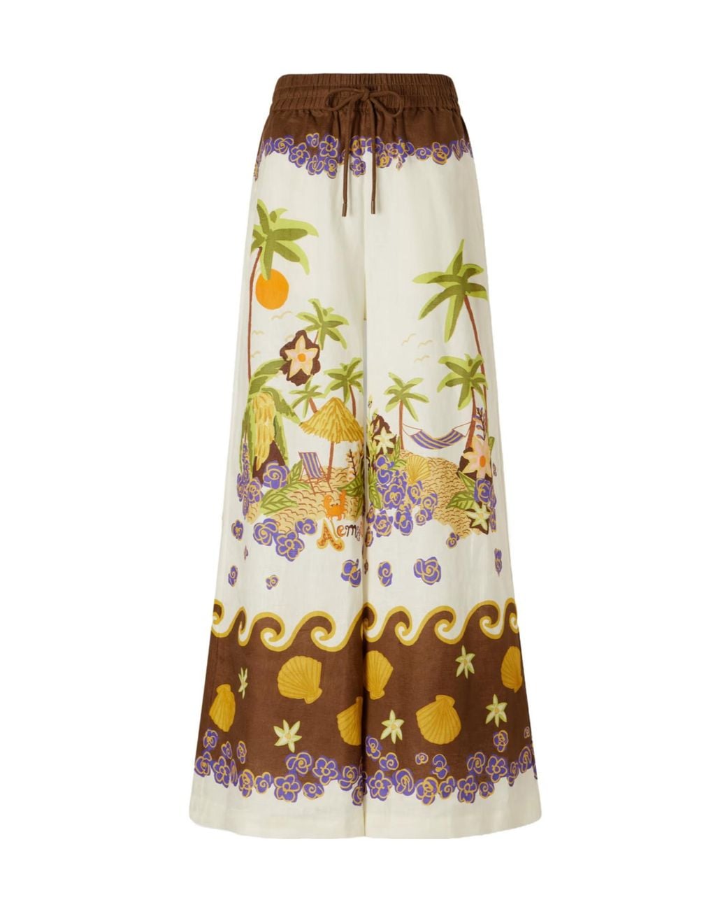 ALÉMAIS Metallic Elasticwaist Casual Pants