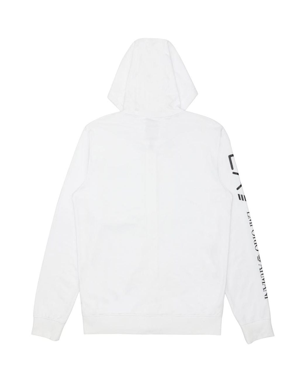 EA7 White Logo Printed Hooded Casual Jacket for men