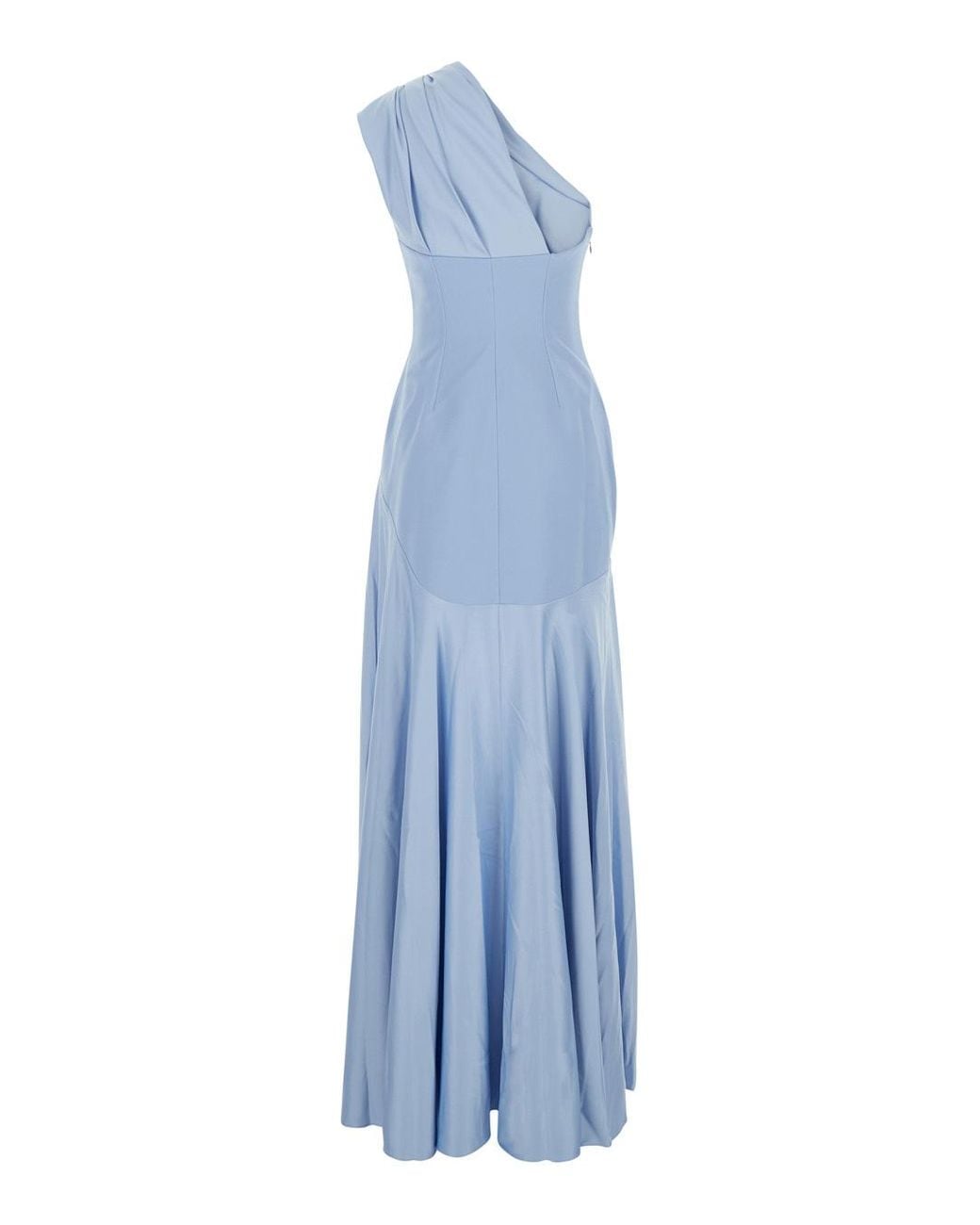 Solace London Blue Gabriela One-Shoulder Maxi Dress