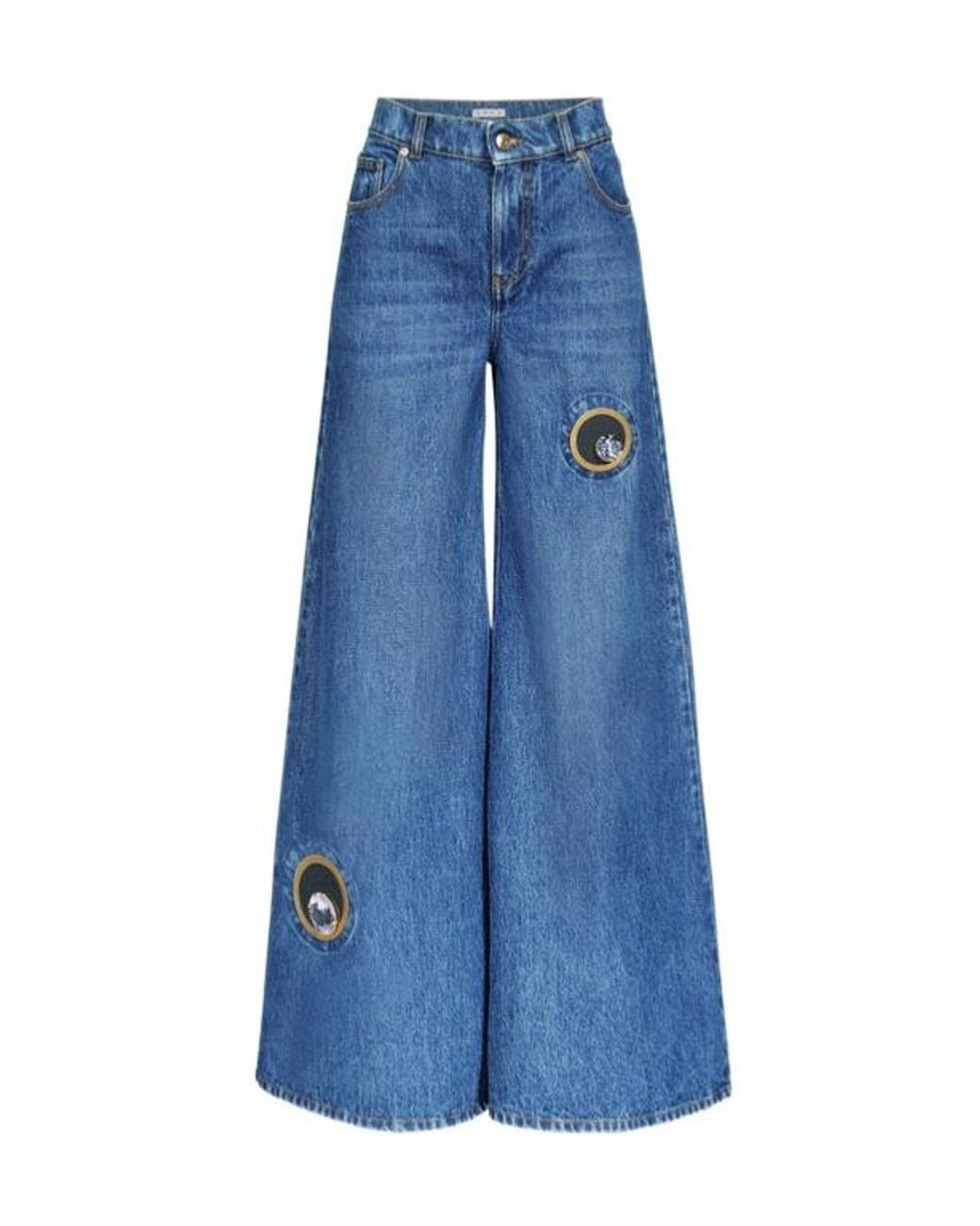 Area Blue Wide-Leg Jeans