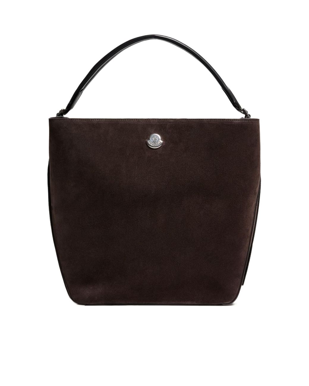 Moncler Black Carlo Suede Shoulder Bag