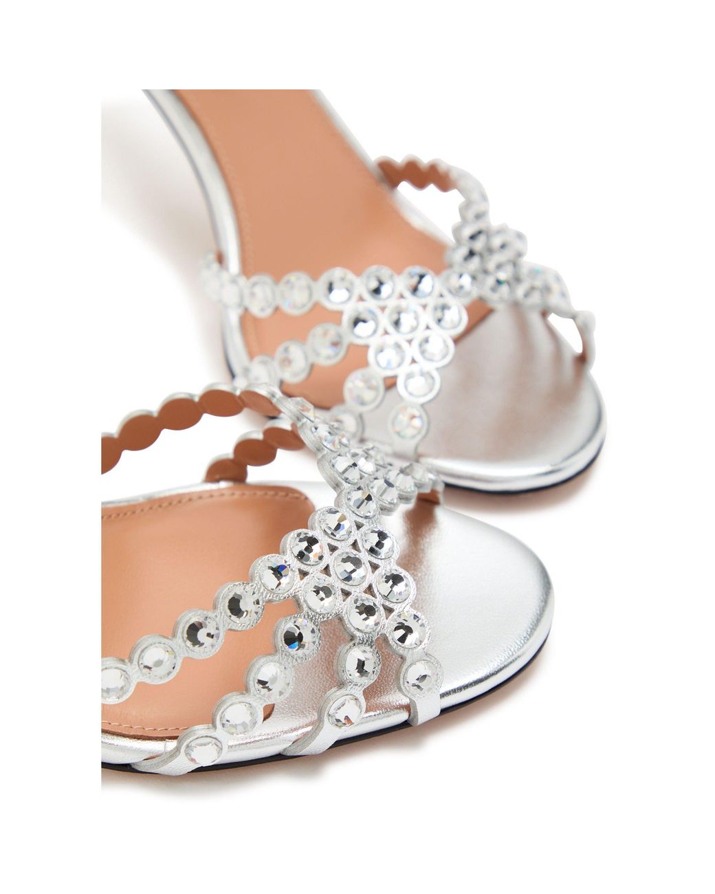 Aquazzura Metallic Leather Sandals