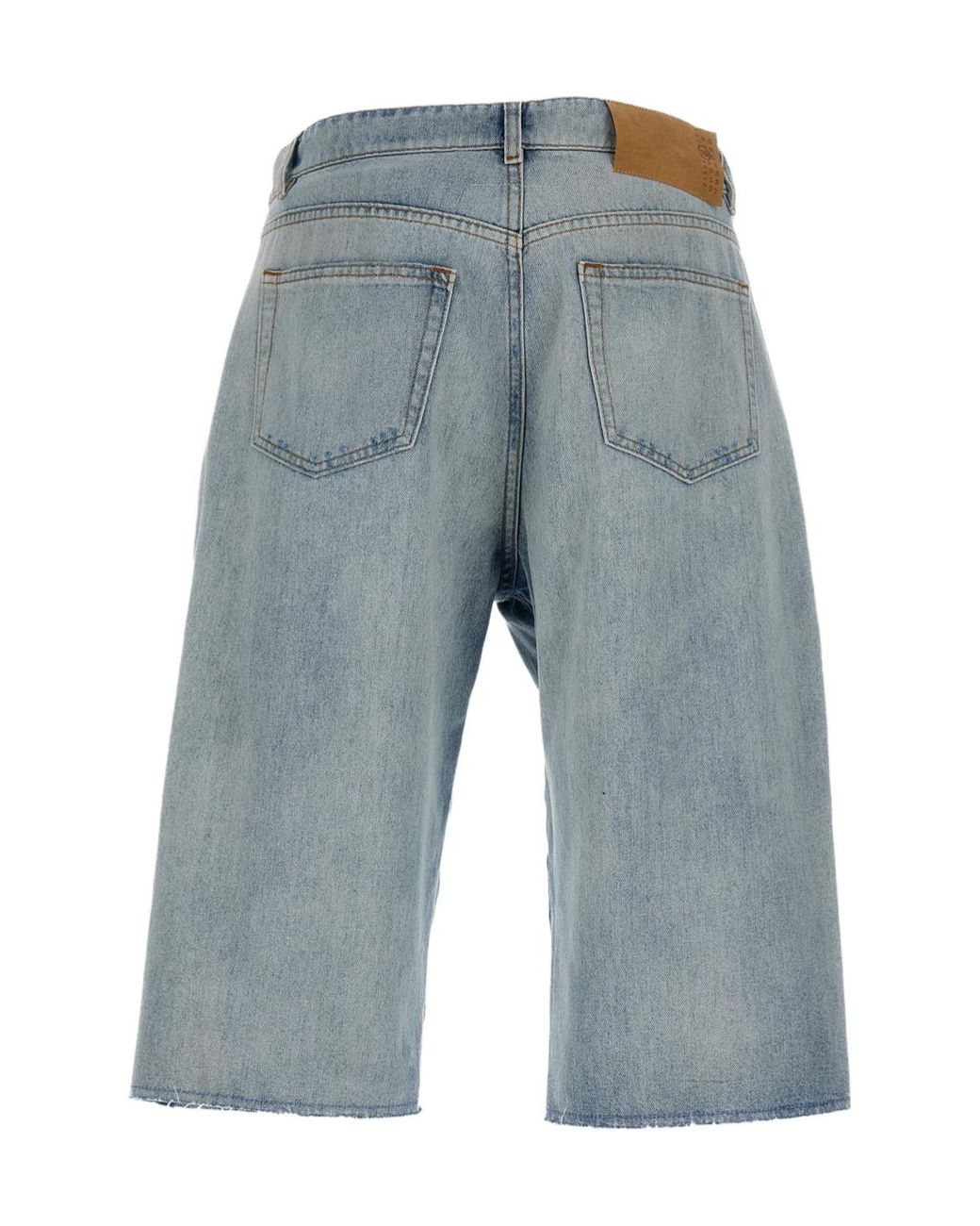 MM6 by Maison Margiela Blue Distressed Denim Shorts for men