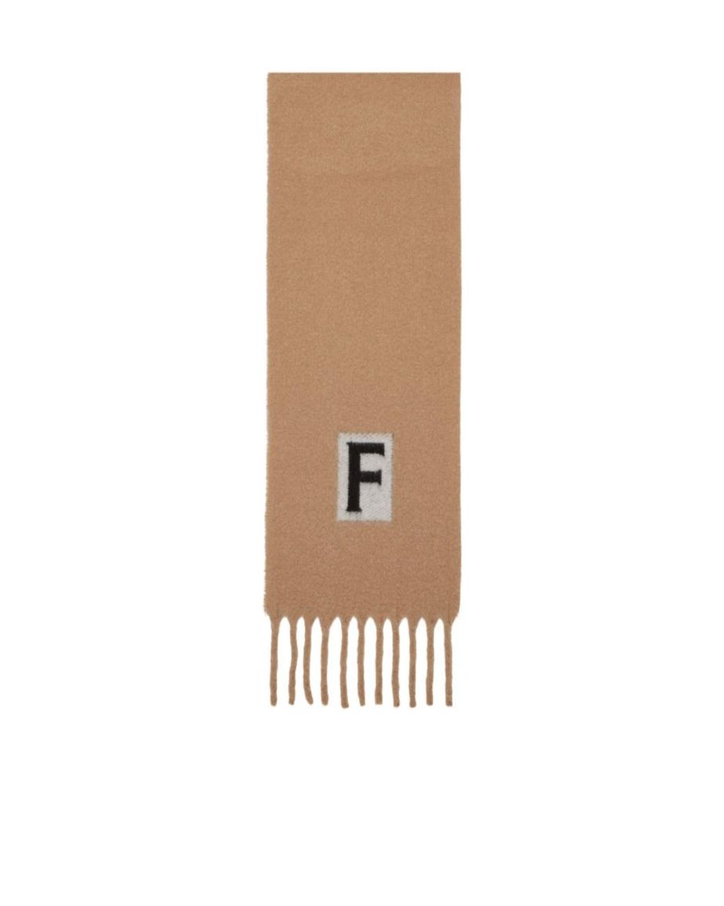 Ferragamo Natural Scarf With Jacquard Detailing for men