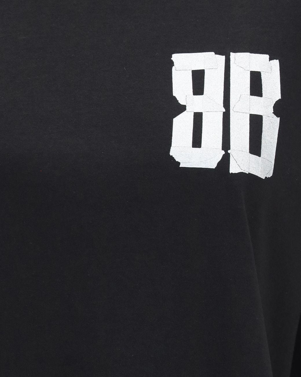 Balenciaga Black Logo Printed Crewneck T-Shirt