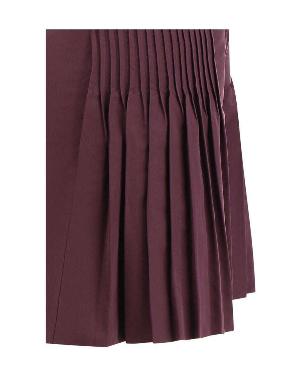 Valentino Purple Pleated Wide-Leg Shorts