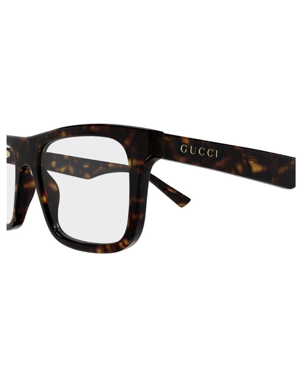 Gucci White Eyewear Square Frame Glasses for men