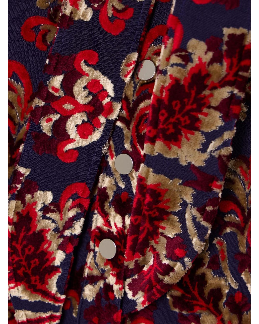 Rabanne Red Flocked-Pattern Shirt