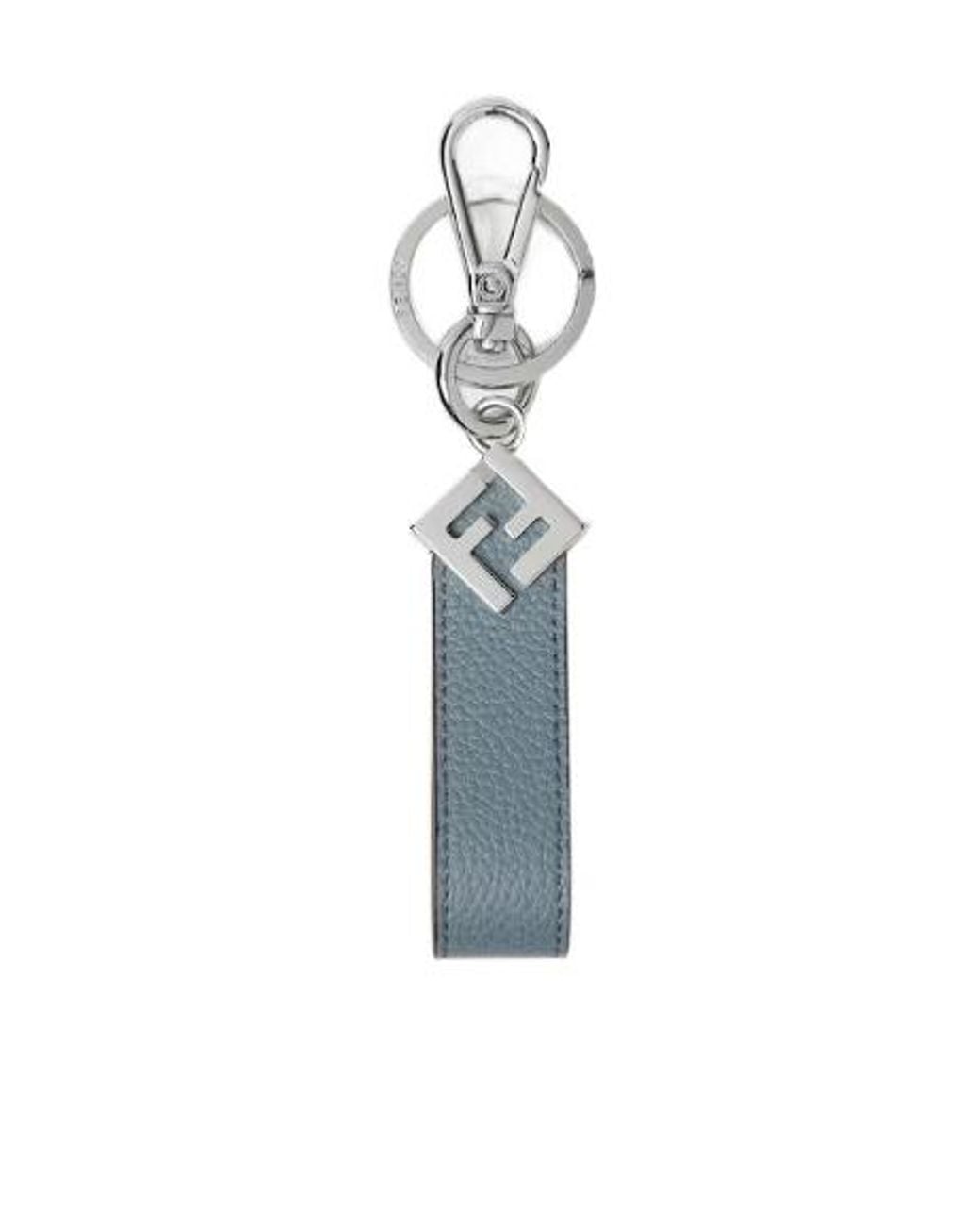 Fendi Blue Ff Squared Key Ring for men