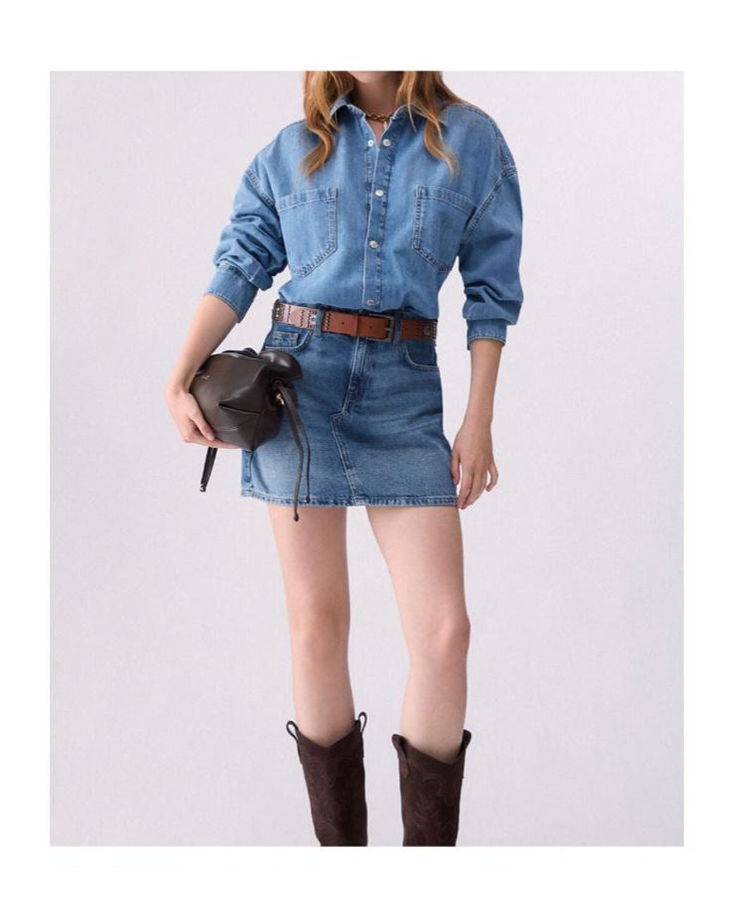 Liu Jo Blue Short Denim Dress With Belt