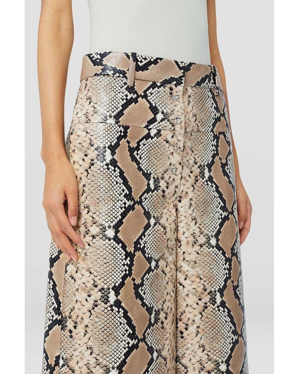 Jil Sander Natural Python Printed Bermuda Shorts