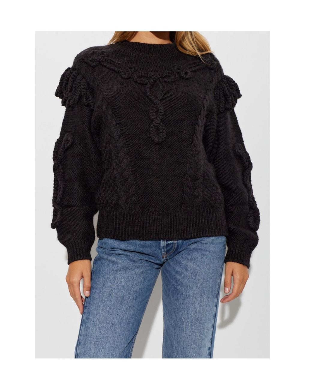 Isabel Marant Black Isabel Marant Étoile Katria Cable Knit Sweater