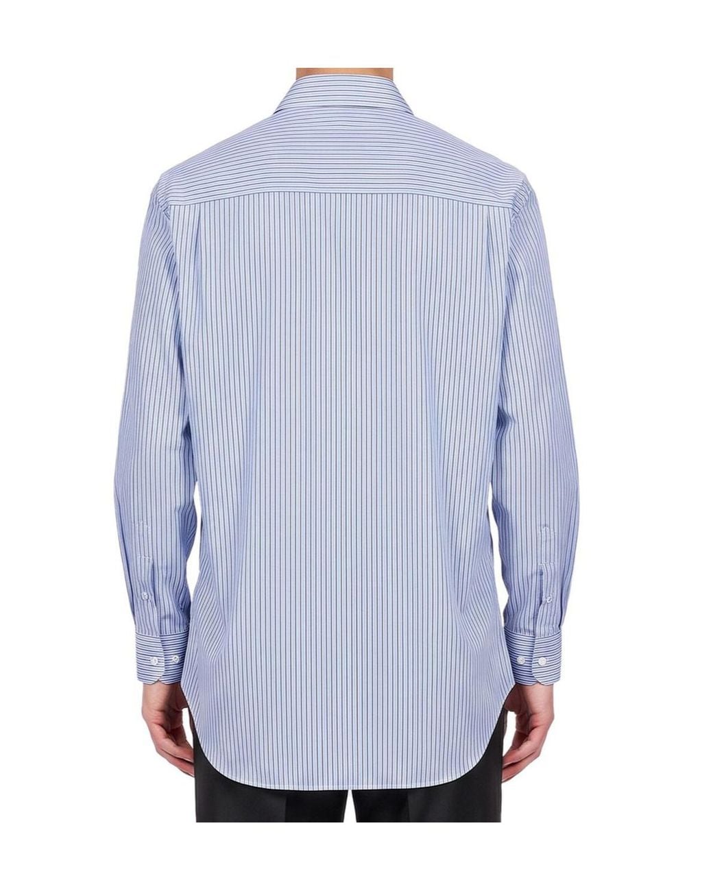 Comme des Garçons Blue Comme Des Garçons Homme Long-Sleeved Striped Shirt for men