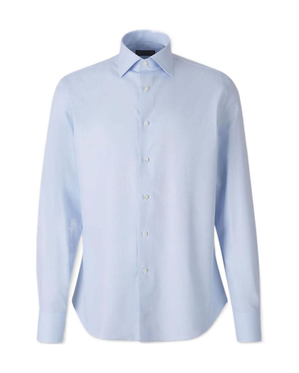 Canali Blue Long Sleeved Plain Shirt for men
