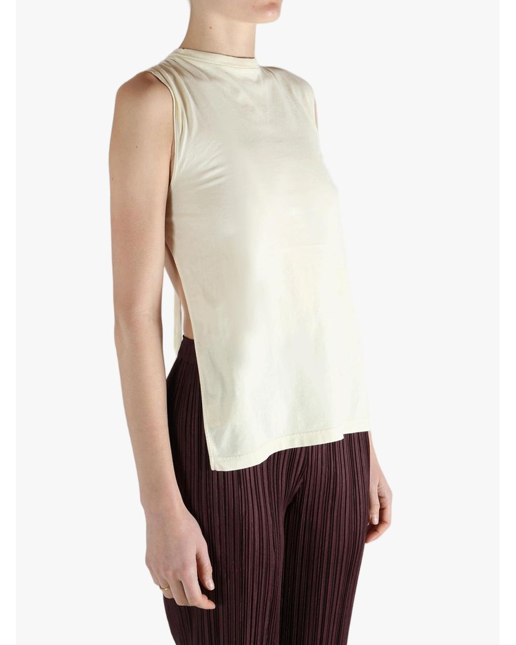 Rier White Tied Open Back T-Shirt for men