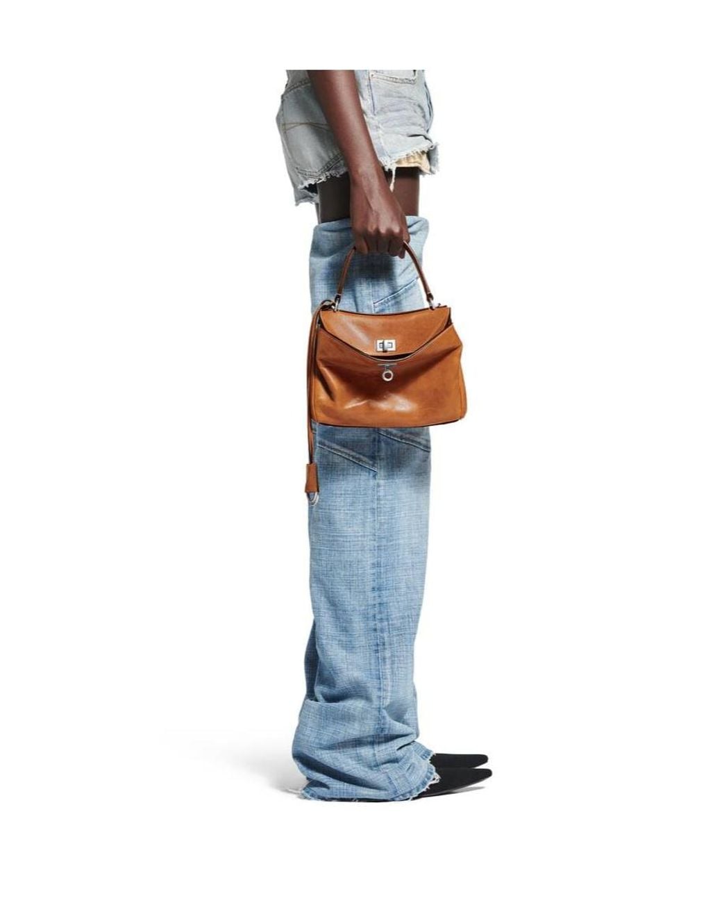 Balenciaga Brown Rodeo Mini Top Handle Bag