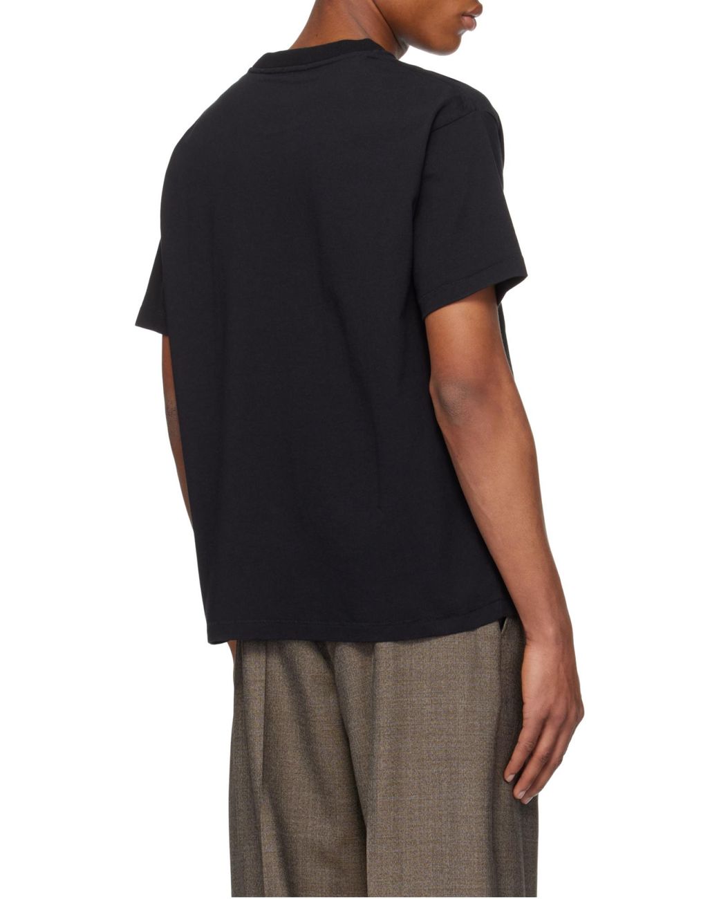 Bode Black Recreation Sails Crewneck T-Shirt for men