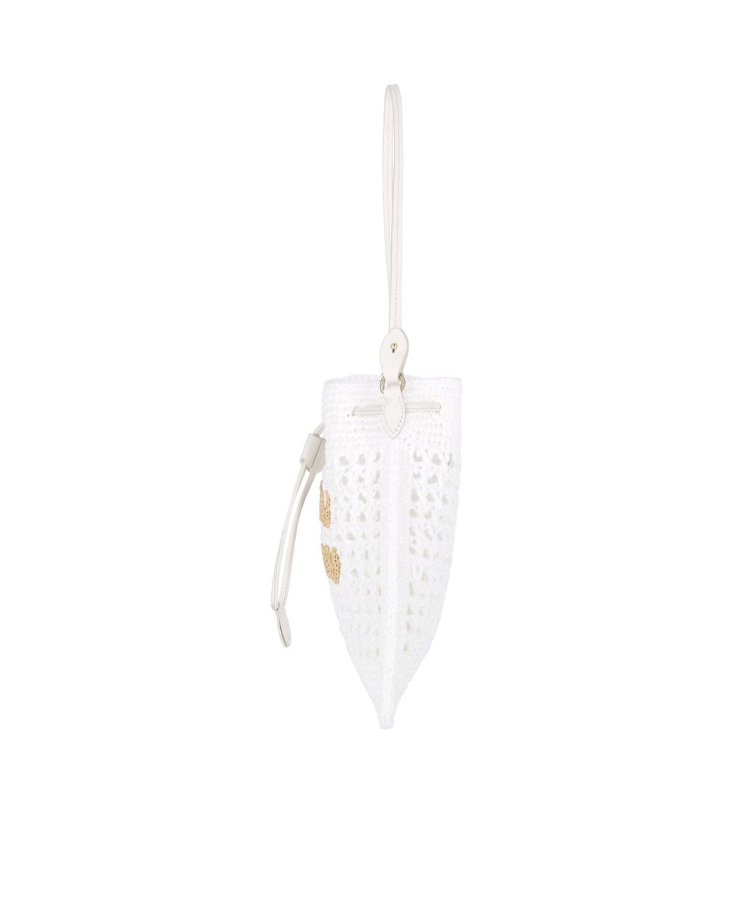 Miu Miu White Woven Fabric Mini-Bag