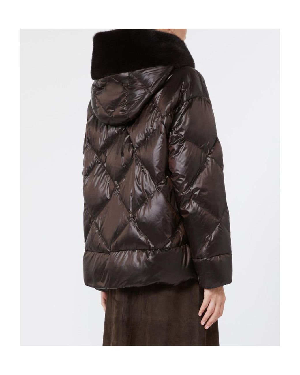 Max Mara Black Long-Sleeve Hooded Padded Jacket