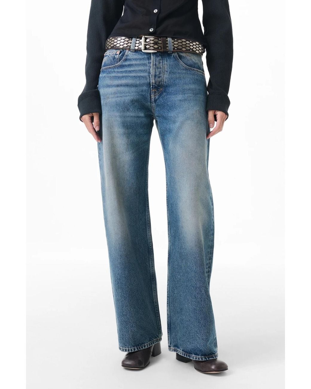 Our Legacy Blue Full Cut Wide-Leg Jeans
