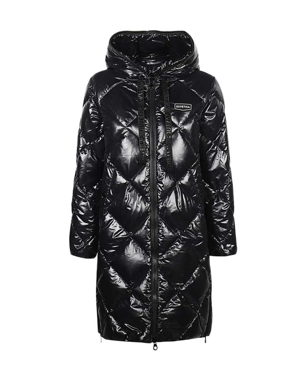Duvetica Black Hooded Cotton-Padded Suit