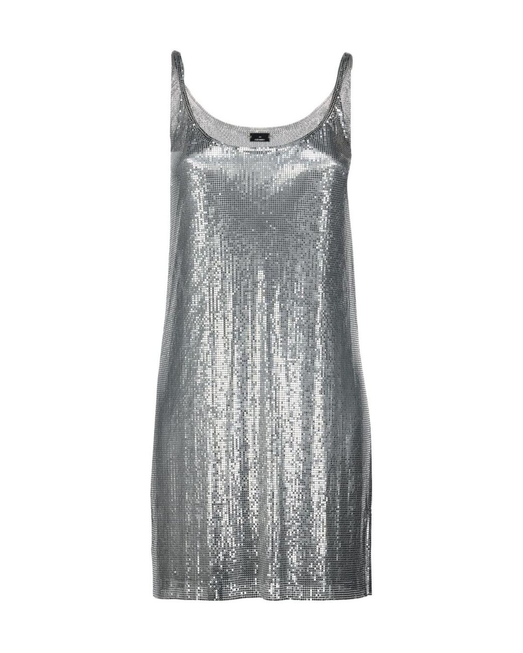 Rabanne Gray Mesh Metallic Tank Top