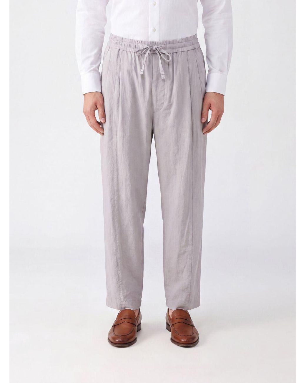 Ziggy Chen Gray Drawstring Trousers for men