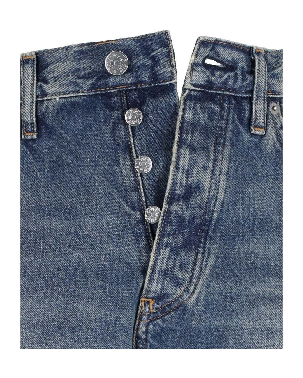 sunflower Blue Logo Patch Wide-Leg Jeans for men