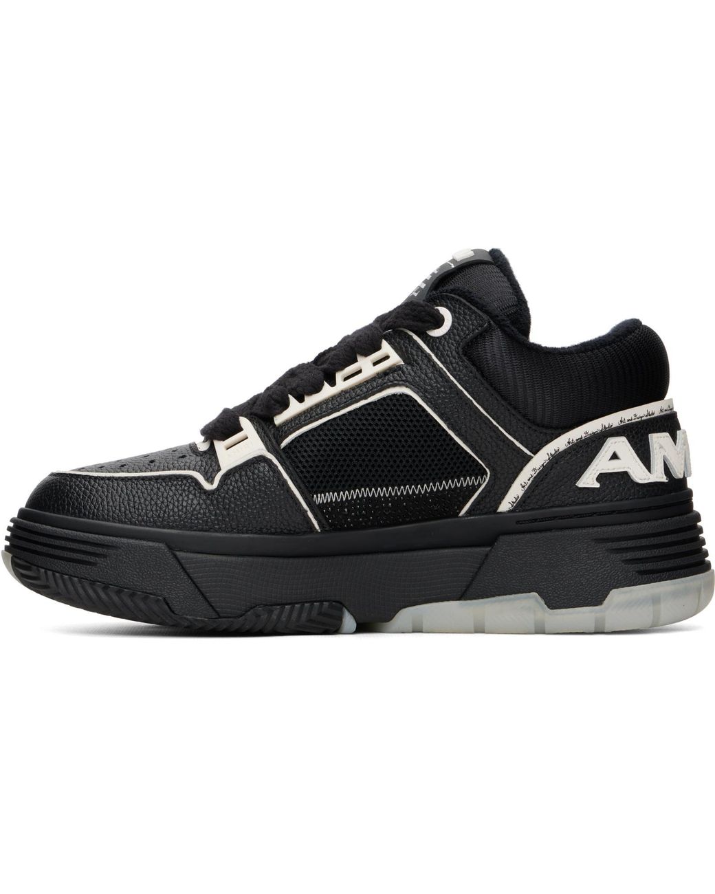 Amiri Black Ma-1 Leather Mesh Sneakers for men