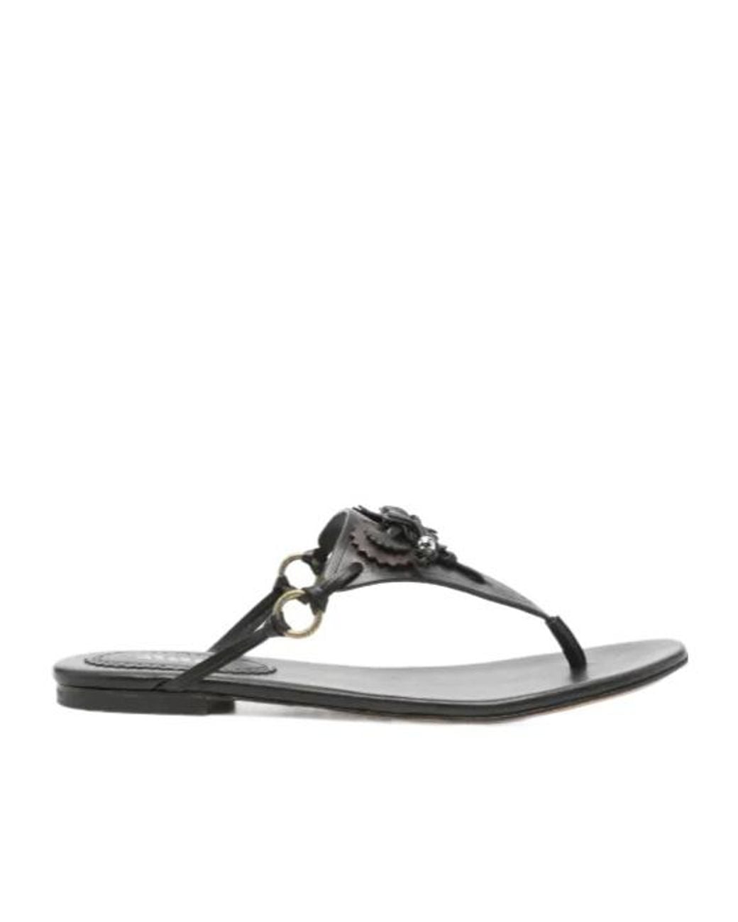 Isabel Marant Multicolor Elato Leather Flowers-Detail Flat Sandals