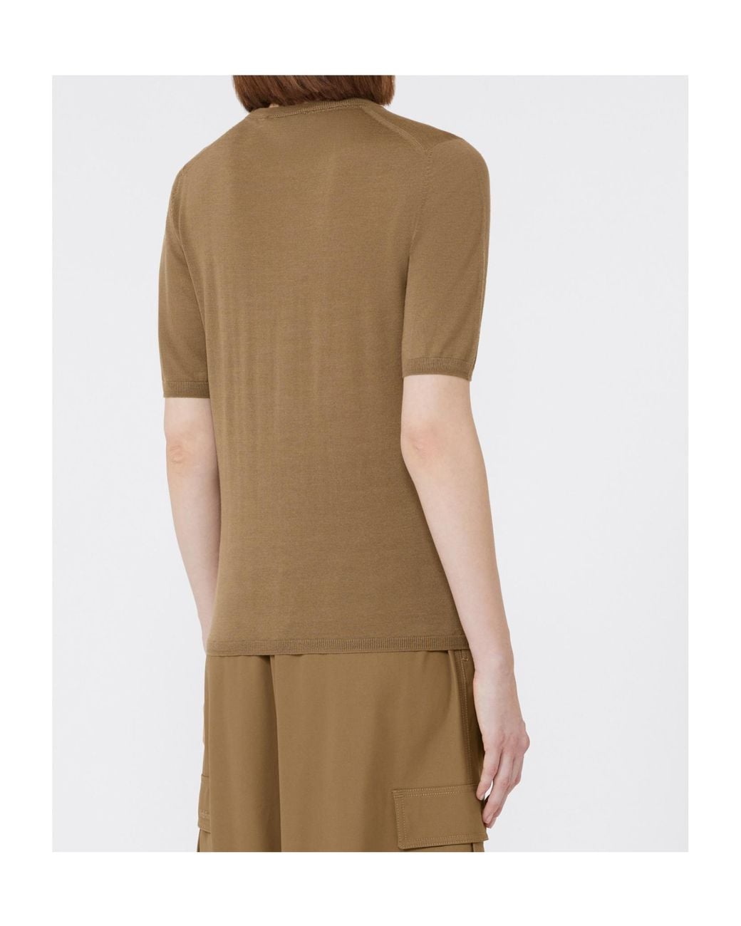 Max Mara Natural Gerico Short-Sleeved Knitted Jumper