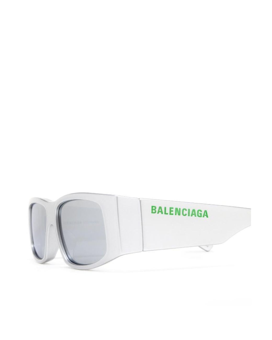 Balenciaga White Eyewear Rectangular Frame Sunglasses for men