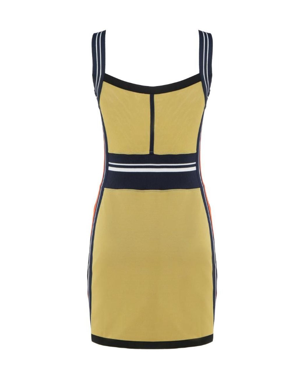 DIESEL Green Panelled Slim-Cut Mini Dress