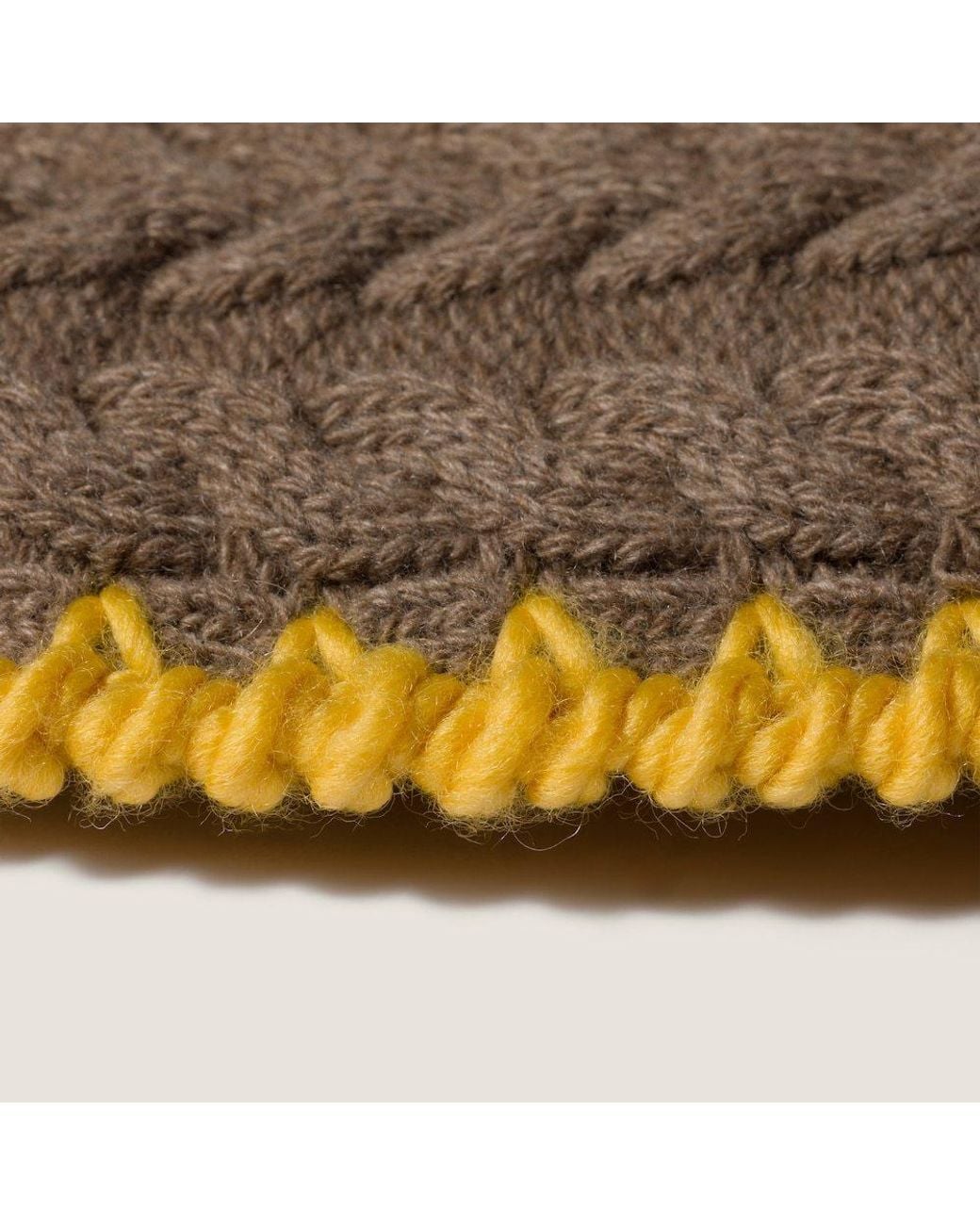 Miu Miu Brown Ivy Wool And Cashmere Bag