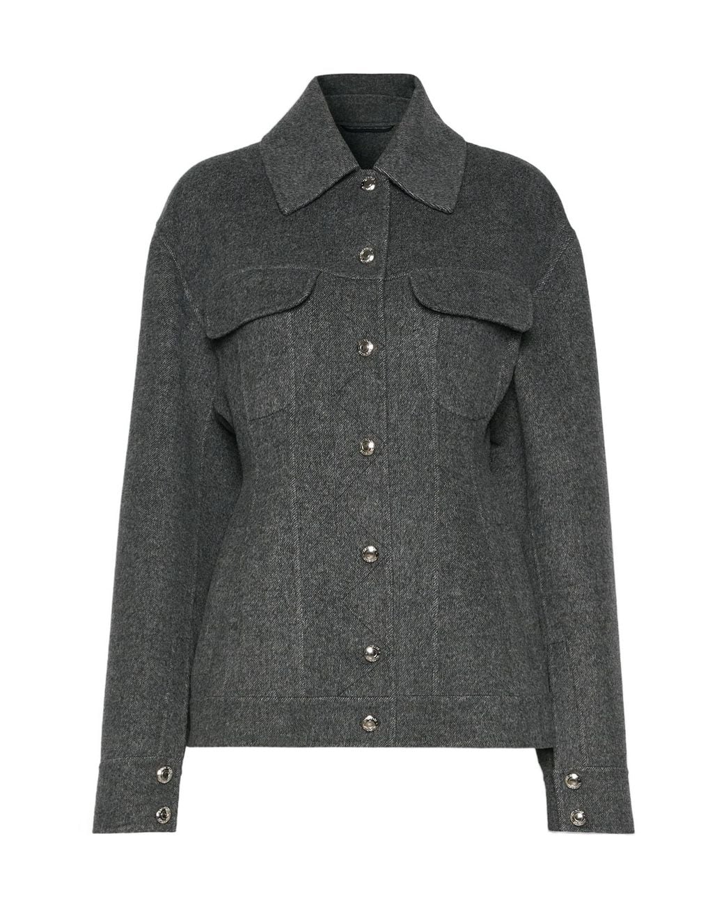 Sportmax Gray Pure Wool Jacket