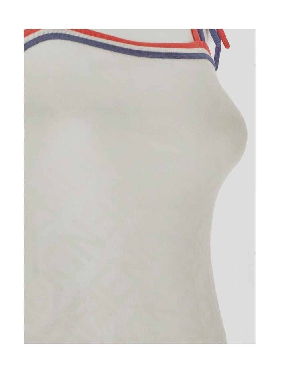 Fendi White Allover Ff Logo Knitted Dress