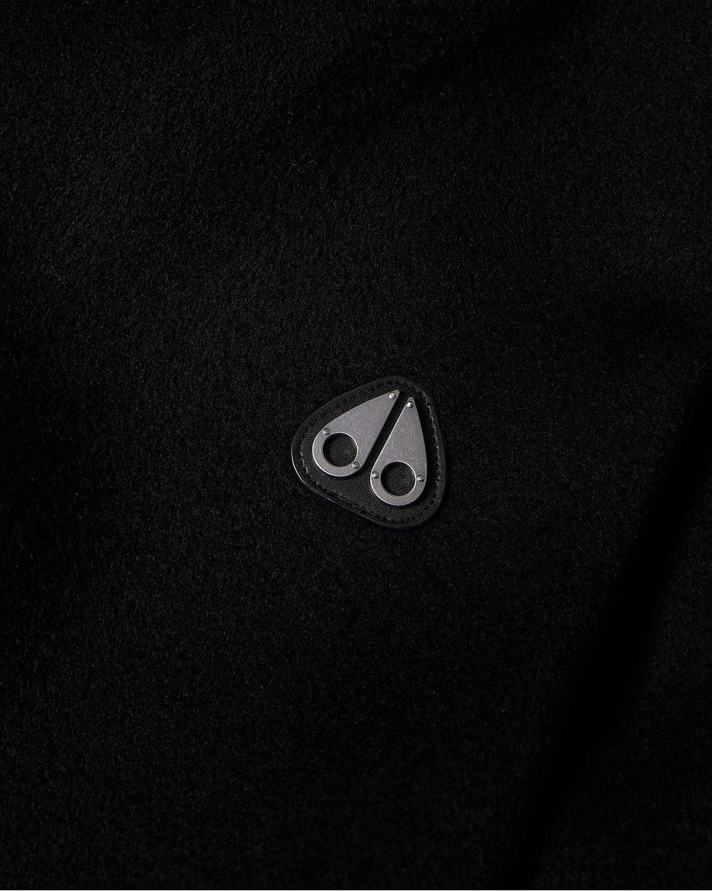 Moose Knuckles Black Logo-Patch Buttoned Jacket for men