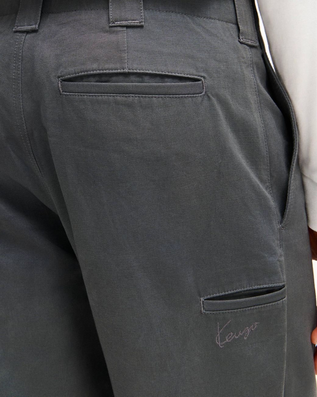 KENZO Gray Double Knee Chino for men