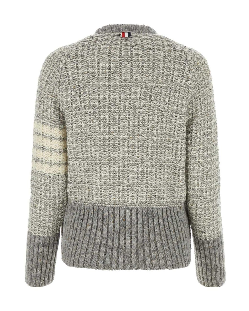 Thom Browne Gray 4-Bar Crewneck Jumper