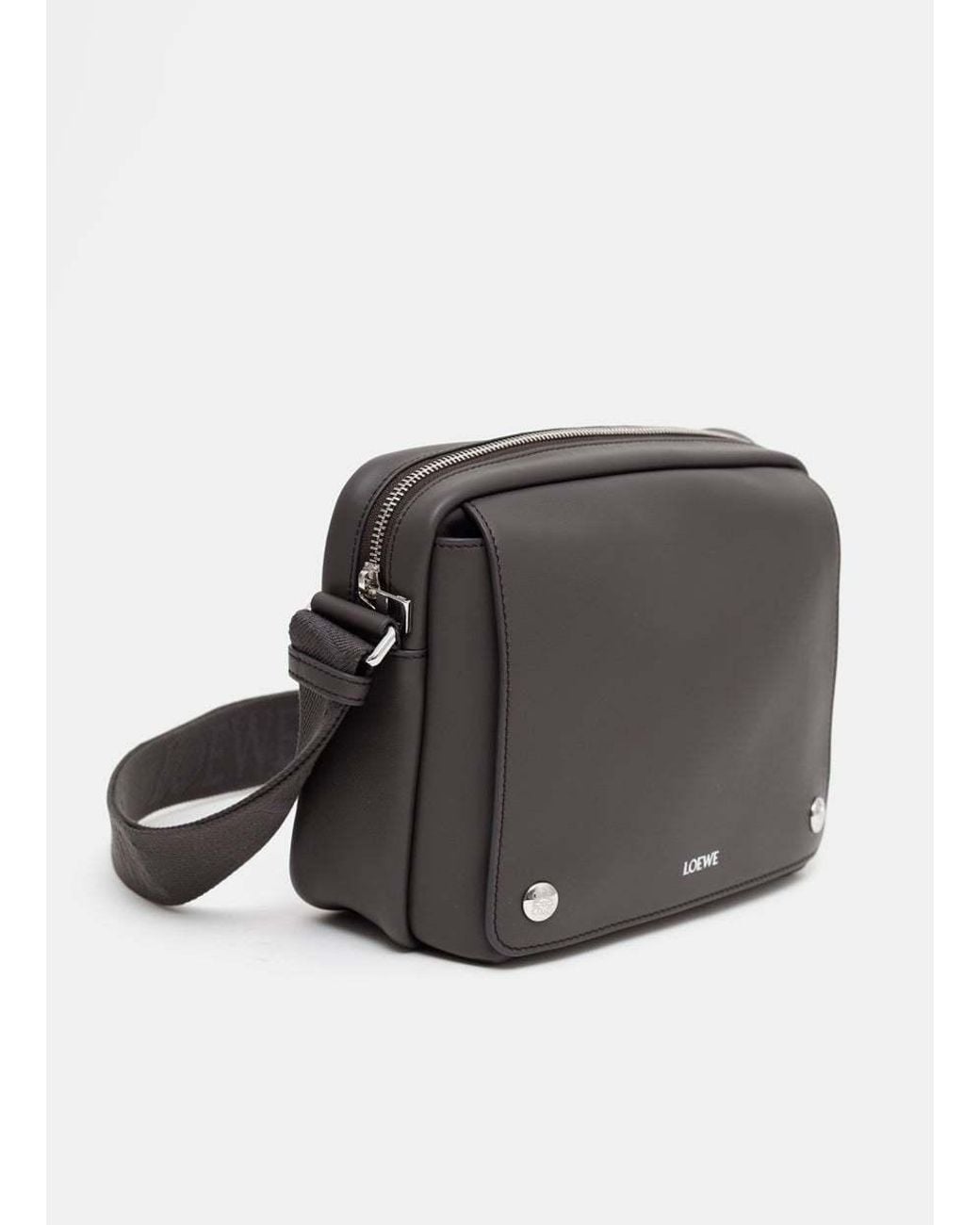 Loewe Black Logo-Plaque Shoulder Bag for men