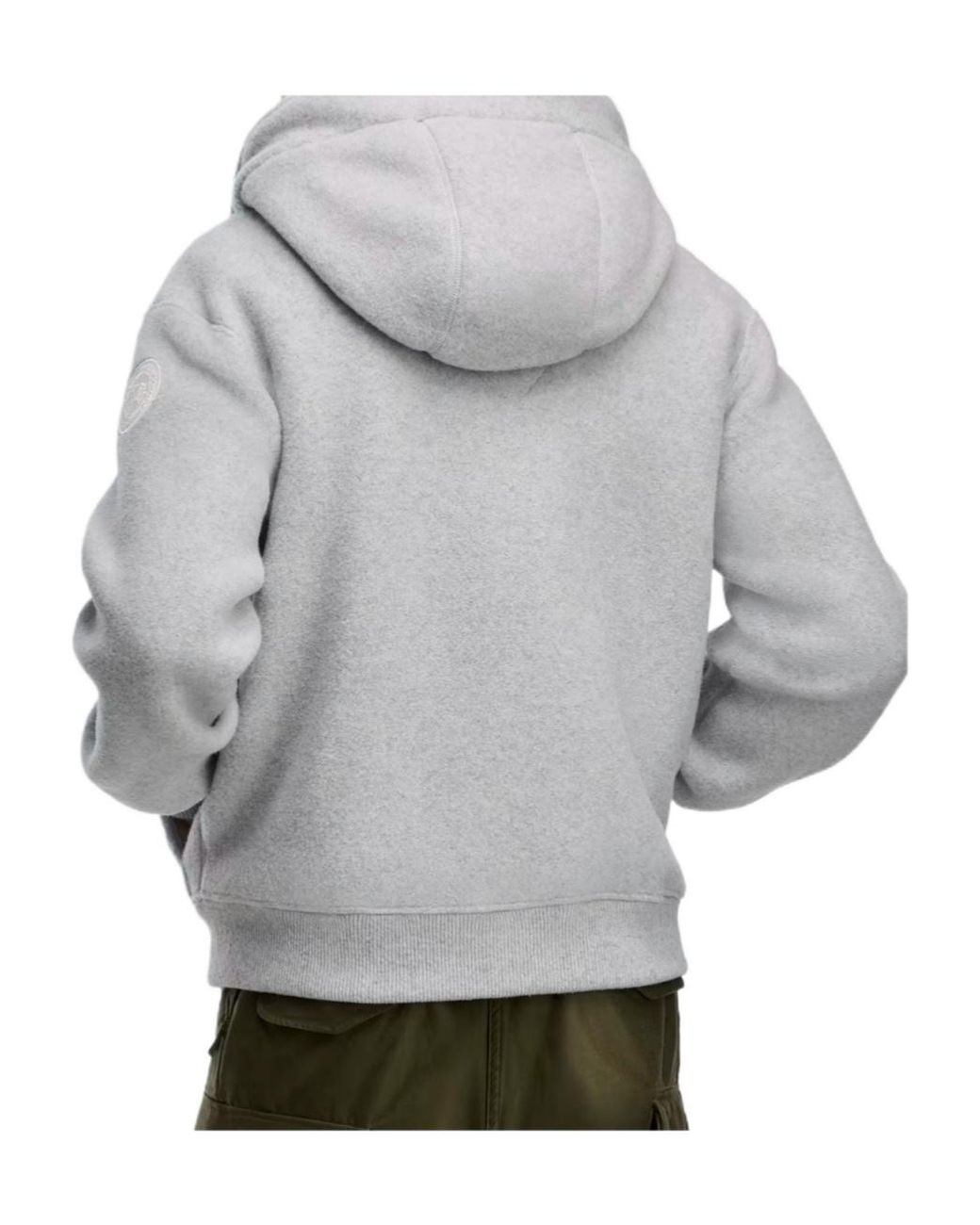 Canada Goose Gray Drawstring Zip-Up Hoodie for men