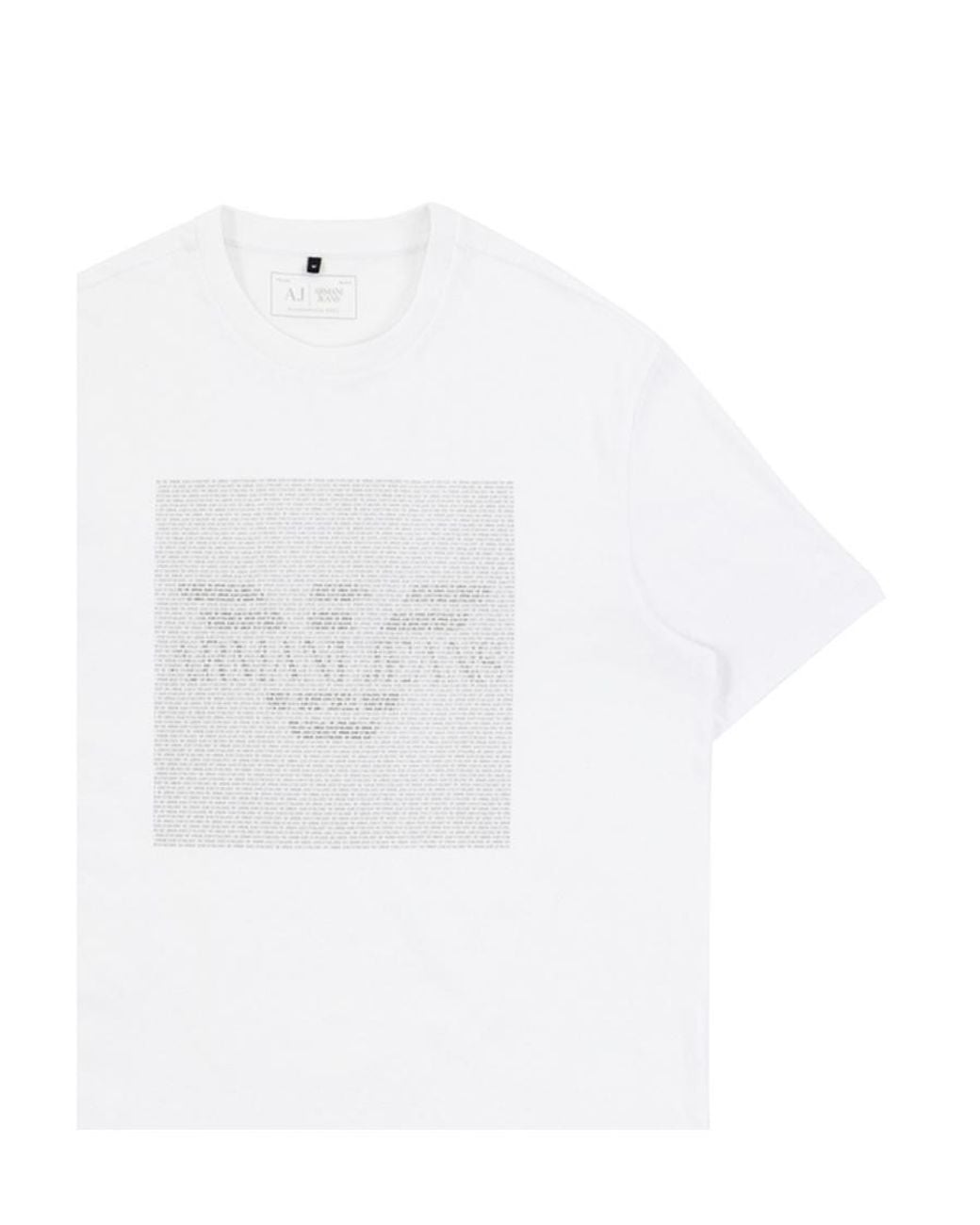 Armani Jeans White Round-Necked Logo T-Shirt for men